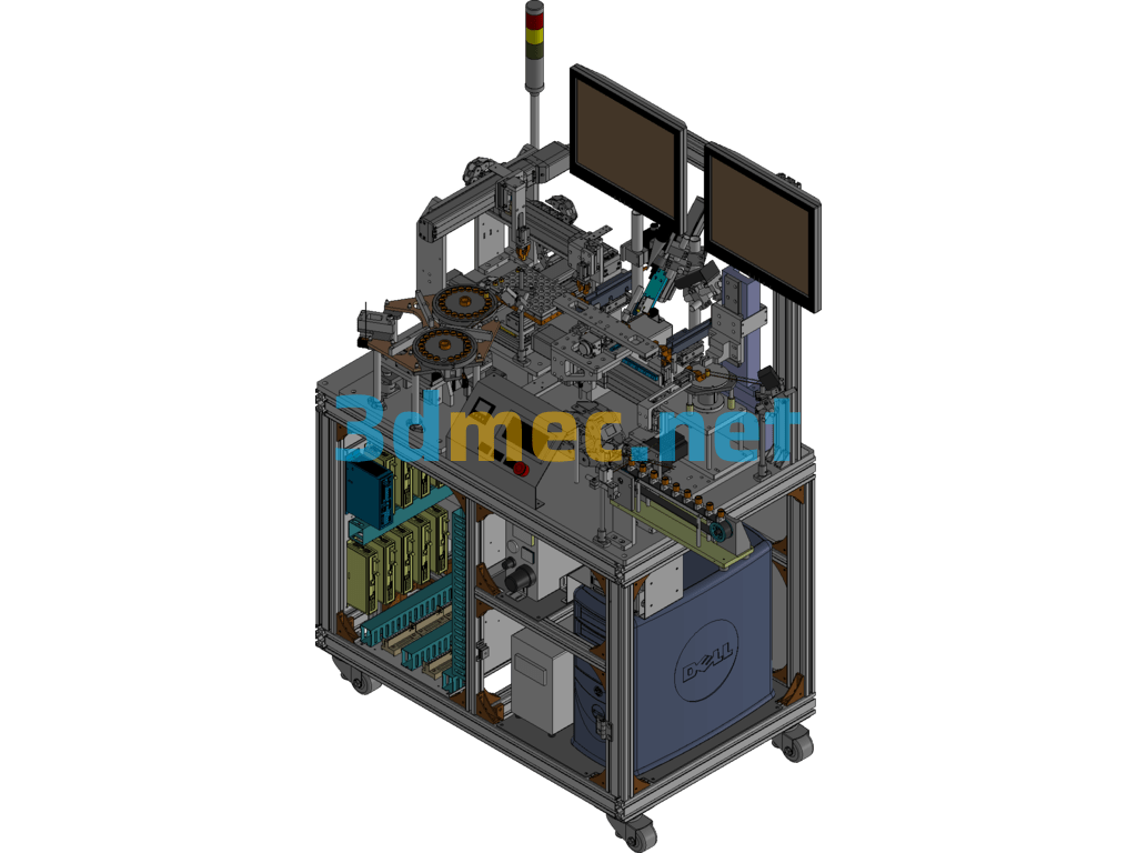 SLV Inspection, Coating And Heating Integrated Equipment - 3D Model Exported Free Download