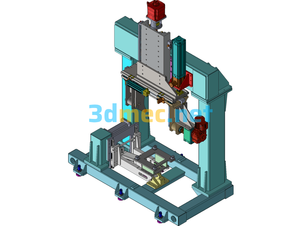 Engine Block Turning Station - 3D Model SolidWorks Free Download