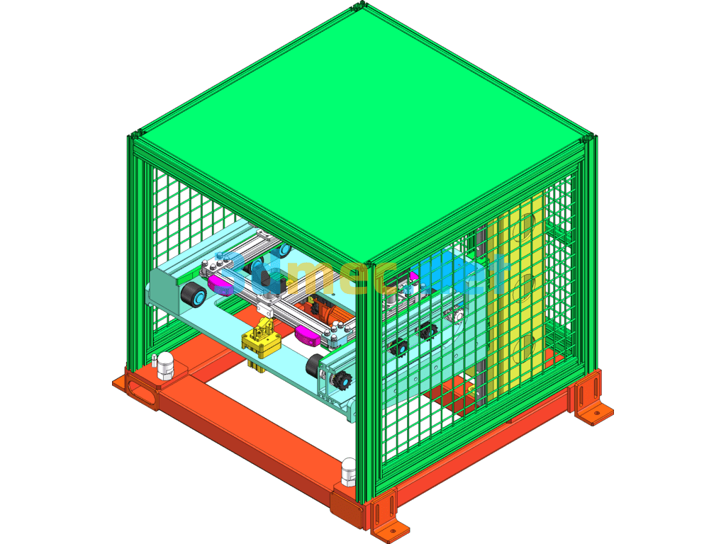 Heavy Duty Engine Lift With Internal Structure - 3D Model SolidWorks Free Download