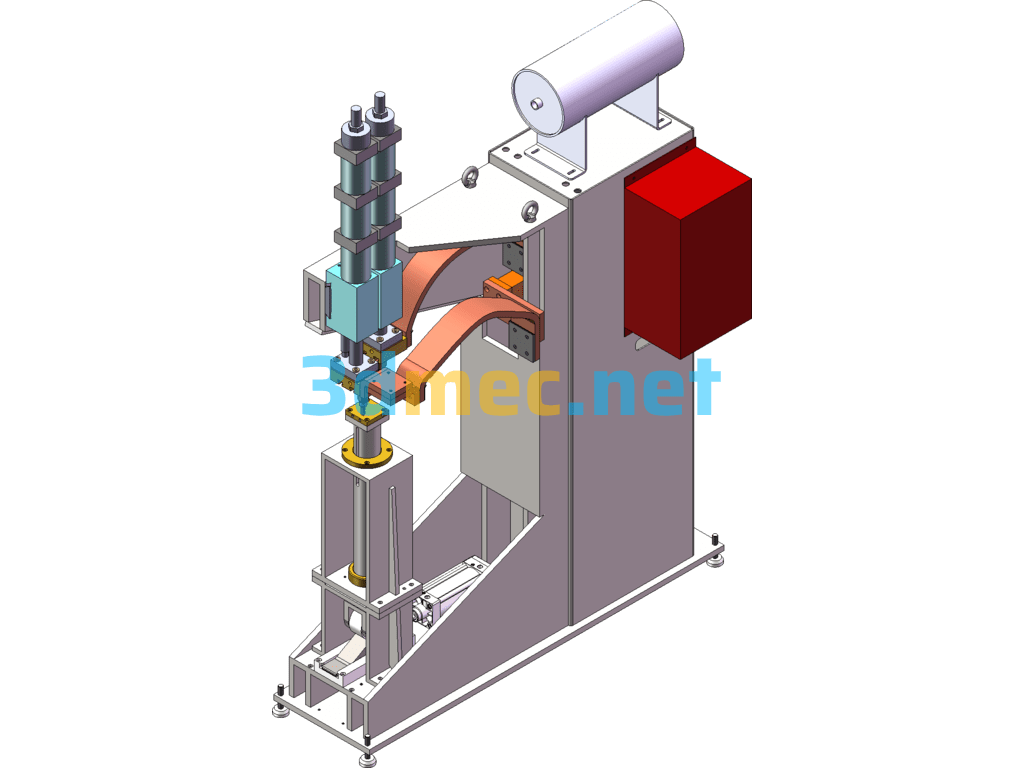 Single-Sided Double-Spot Welding Machine - 3D Model SolidWorks Free Download