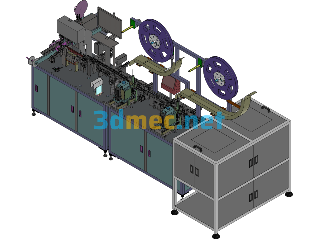 Automotive Connector Plug-End Packaging Machine - 3D Model SolidWorks Free Download