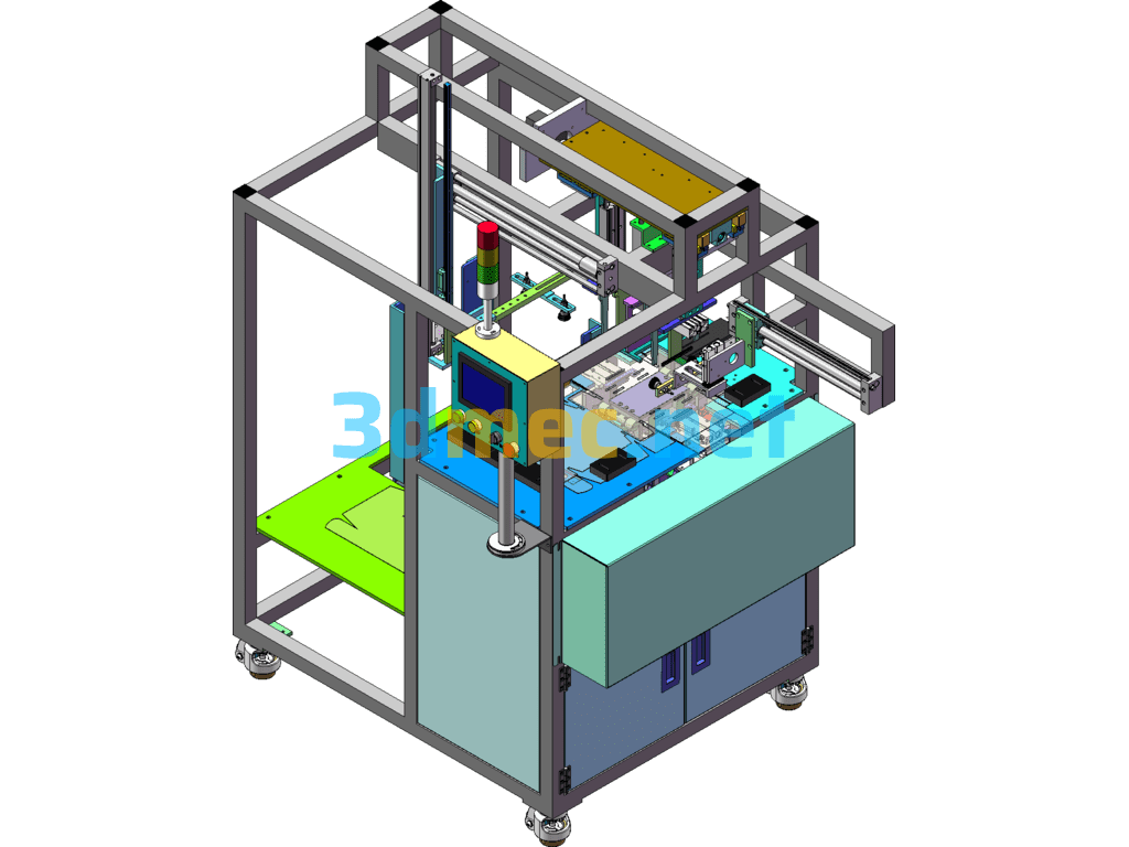 Small Carton Packaging Folding Machine - 3D Model SolidWorks Free Download