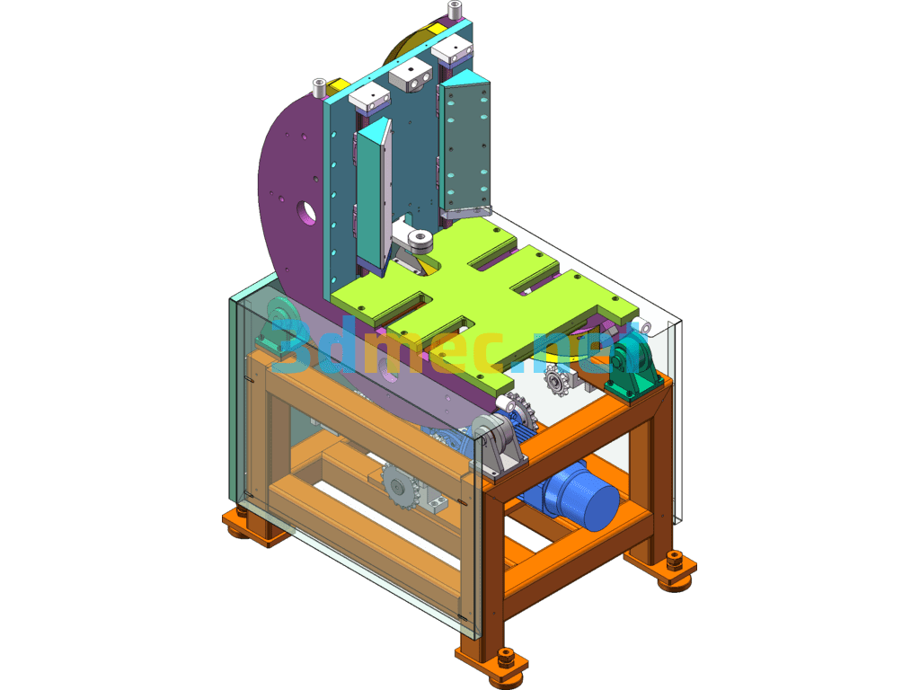 Automatic Flip Machine - 3D Model SolidWorks Free Download