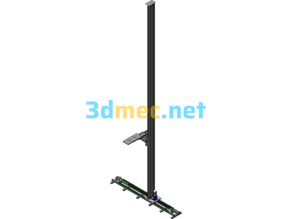 Aluminum Profile Light Stacker - 3D Model SolidWorks SolidEdge AutoCAD-ZWCAD Free Download