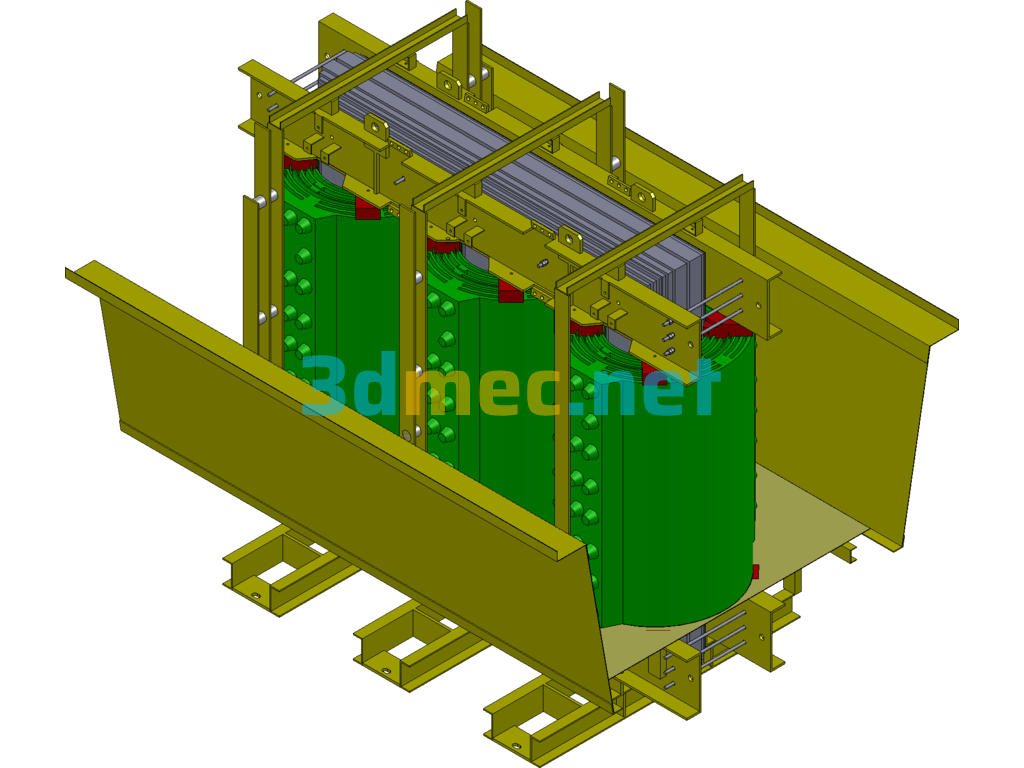 Transformer (Air-Cooled) Stereogram - 3D Model SolidWorks Free Download