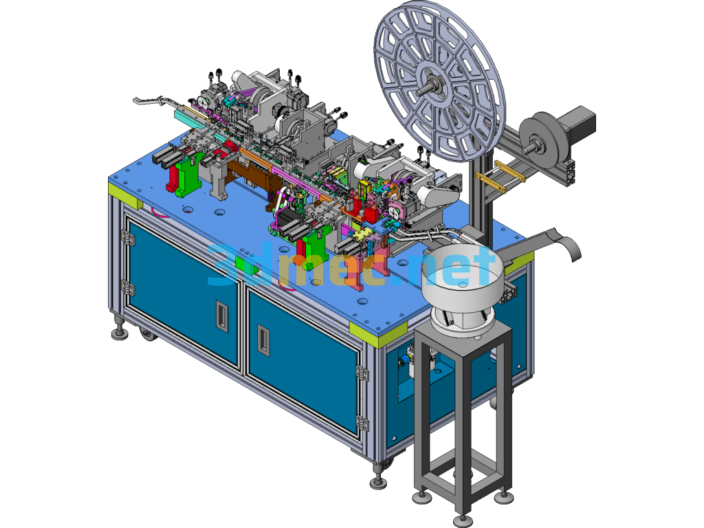 HDMI Connector One Out Of Two Automatic Assembly Machine - 3D Model SolidWorks Free Download