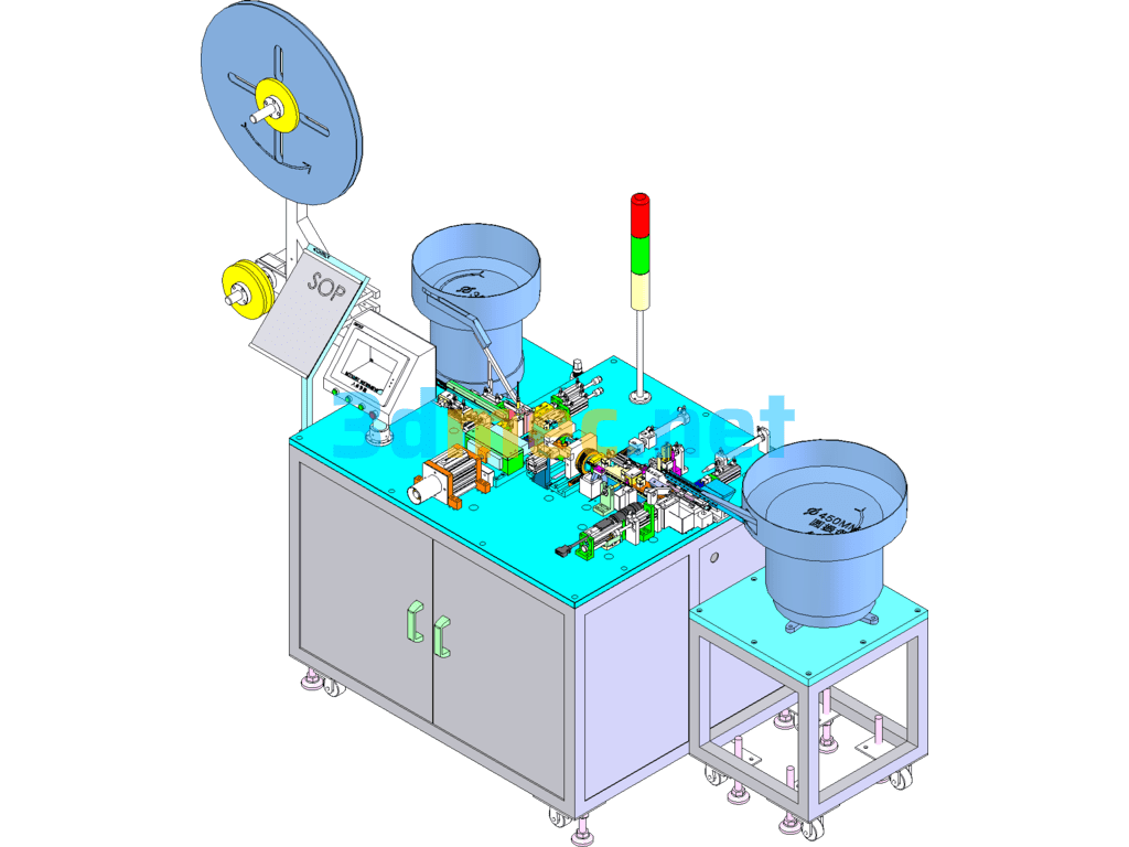 USB Socket Automatic Assembly Machine - 3D Model SolidWorks Free Download