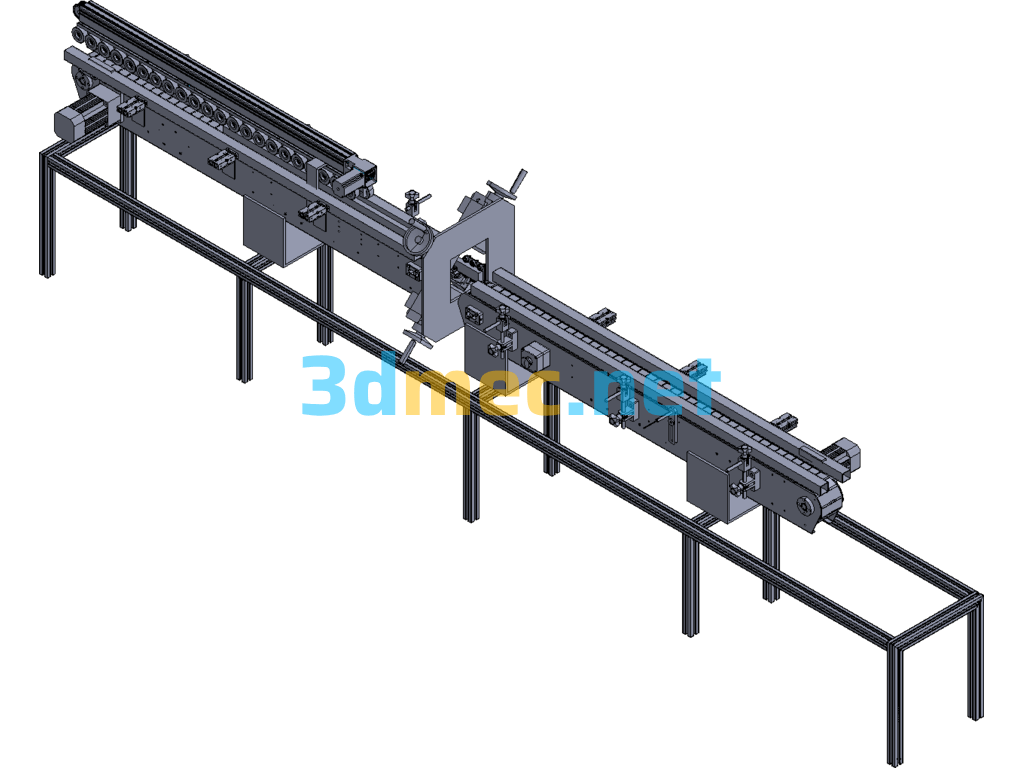 Plate Profile Four-Edge Chamfering Machine - 3D Model Exported Free Download