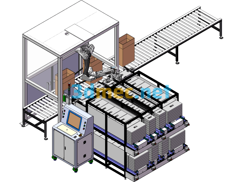 Automatic Keyboard Box Packing Machine - 3D Model SolidWorks Free Download