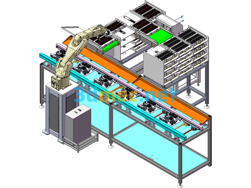 Robot Automatic Memory Module Loading Device - 3D Model SolidWorks Free Download