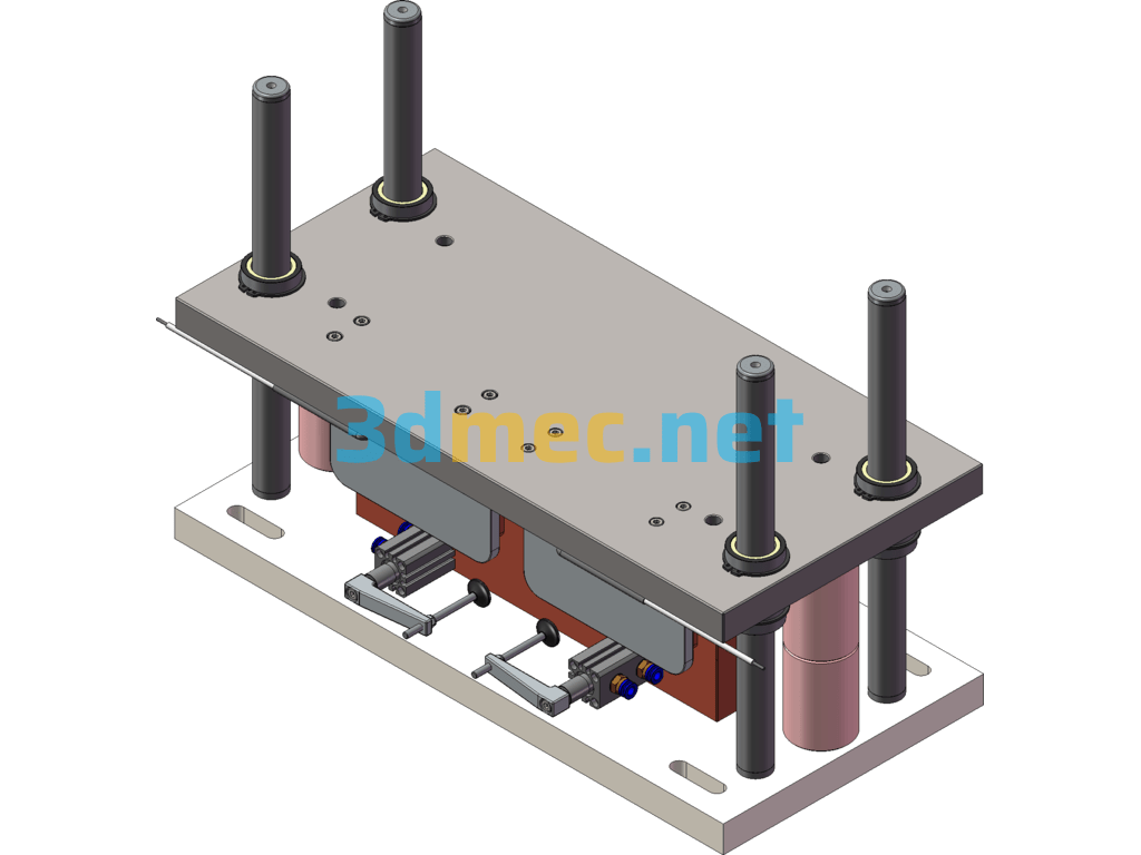 Mobile Phone Shell Edge Hot Pressing Mold - 3D Model SolidWorks Free Download