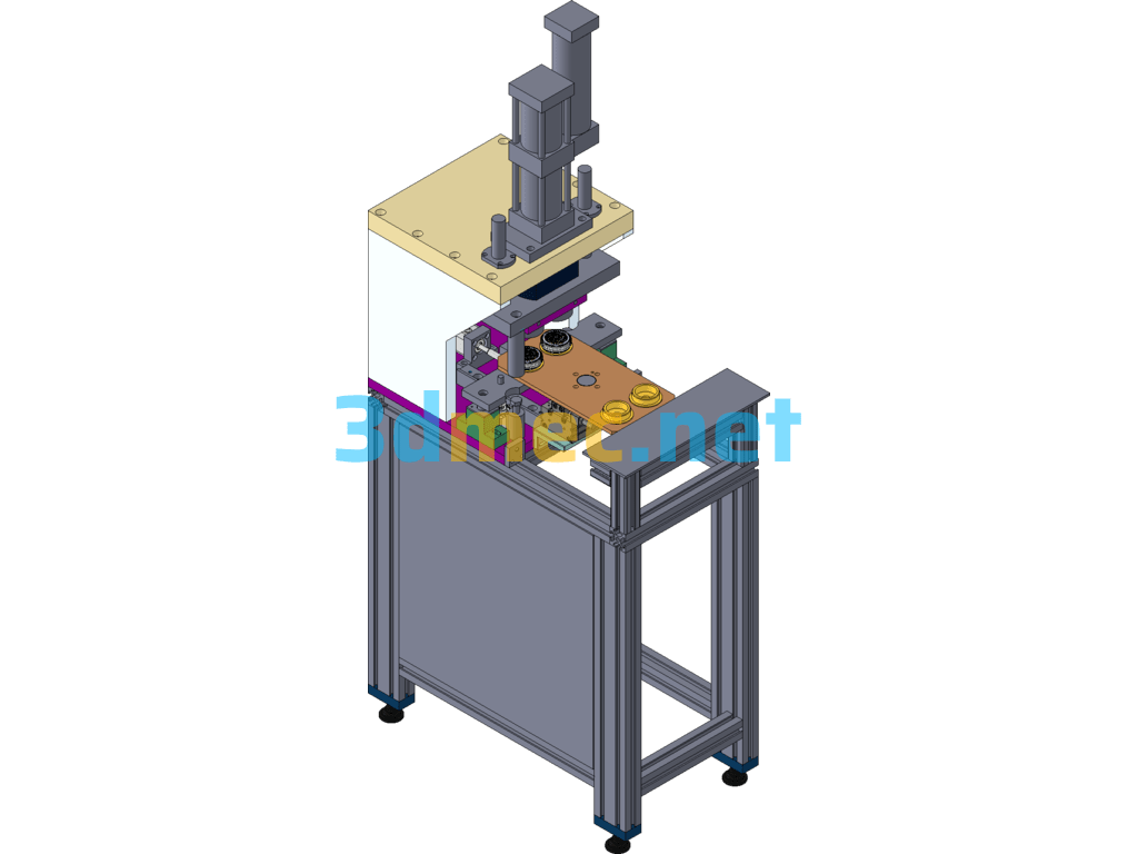 Semi-Automatic Booster Riveting Equipment - 3D Model SolidWorks Free Download