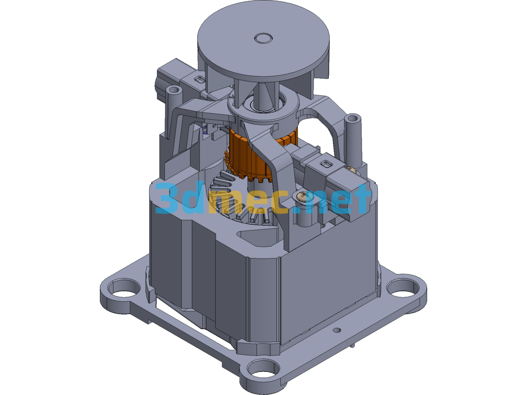 9545 Motor Complete Diagram - 3D Model Exported Free Download