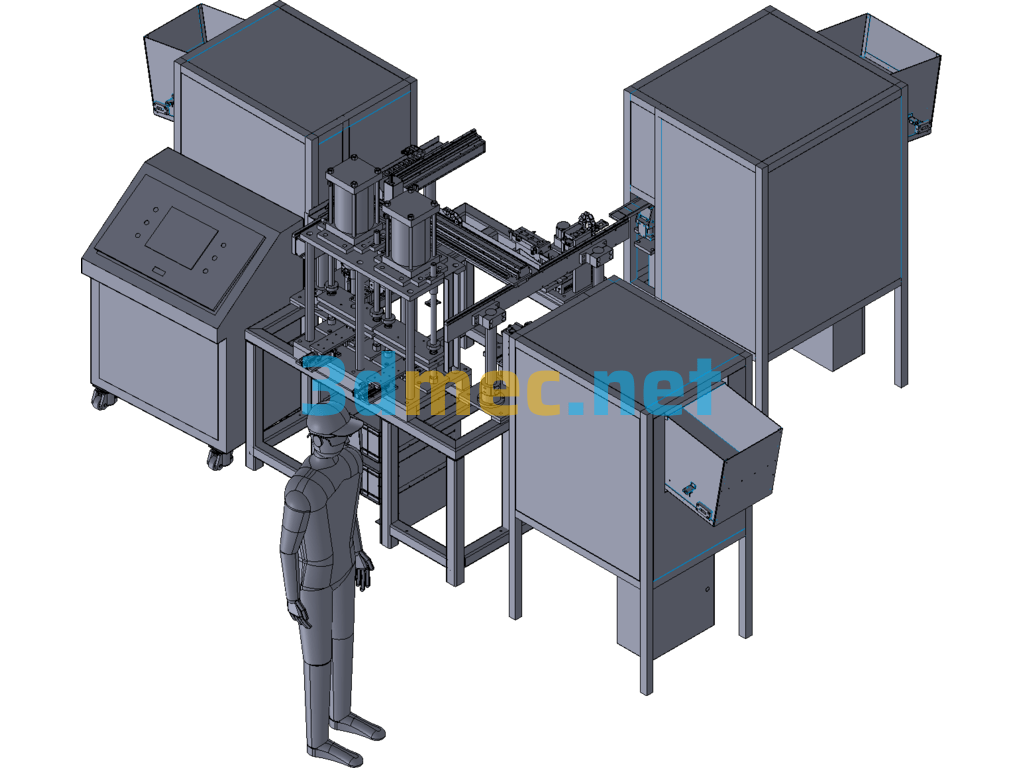 BY Series Automatic Punching Machine Connector Parts Punching Machine - 3D Model Exported Free Download