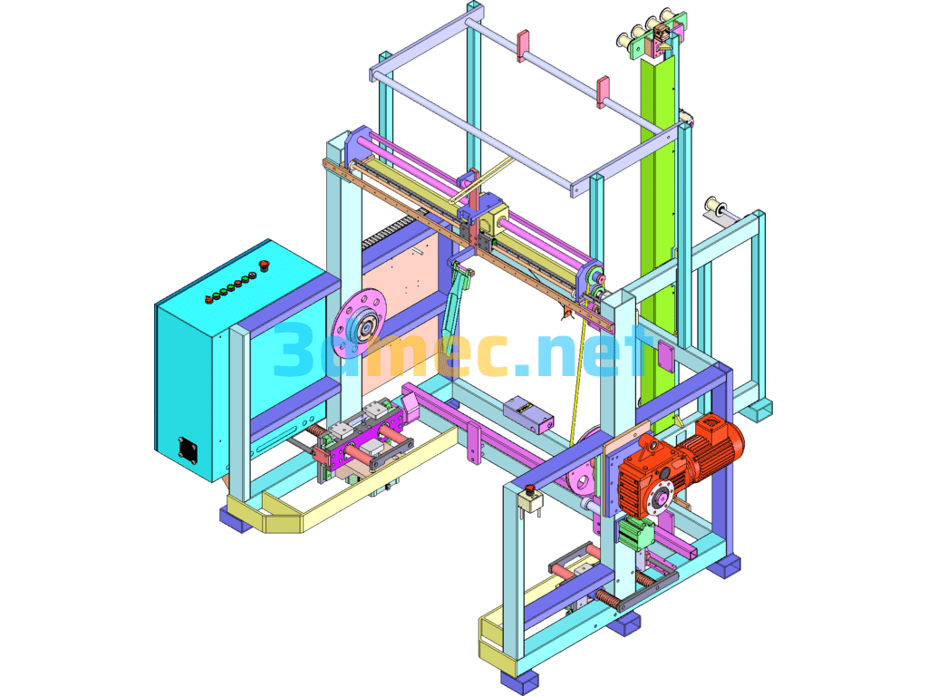 Fully Automatic Tape Take-Up Machine - 3D Model SolidWorks Free Download