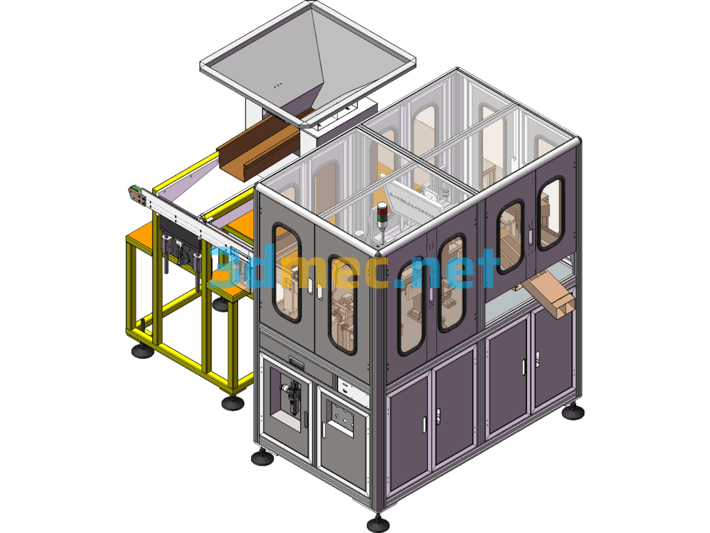 Fully Automatic Catheter Inspection Machine 3D Digital Model + BOM + Design Instructions - 3D Model SolidWorks Free Download