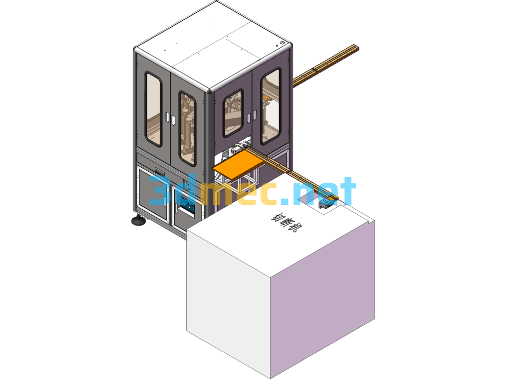 Automatic Glass Plate CCD Inspection Machine - 3D Model SolidWorks Free Download