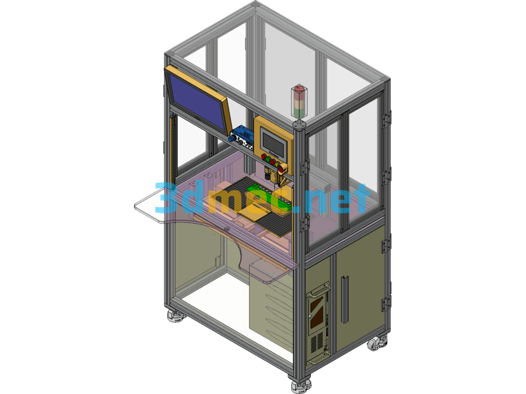 PCB Board CCD Automatic Dispensing Machine - 3D Model SolidWorks Free Download