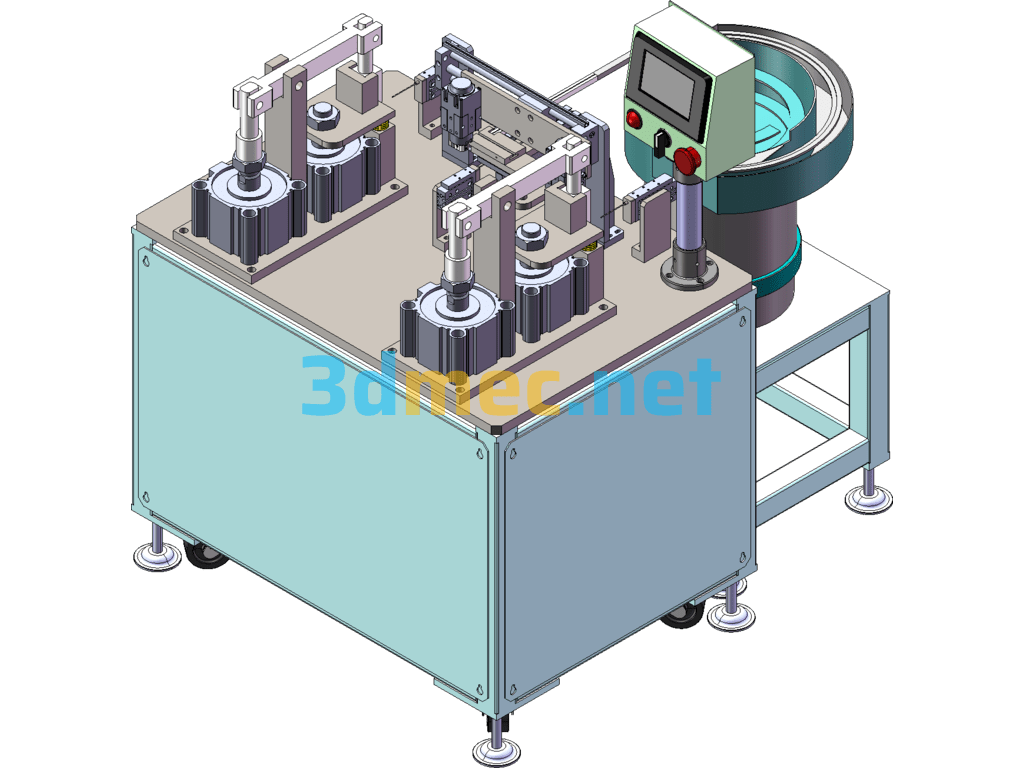 Small Mandrel Automatic Bending Machine (Mass Production) - 3D Model SolidWorks Free Download