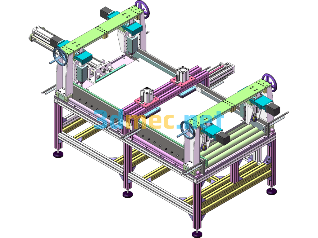 Marble Slab Automatic Slotting Machine Mass Production 3D+PDF Engineering Drawing - 3D Model SolidWorks Free Download