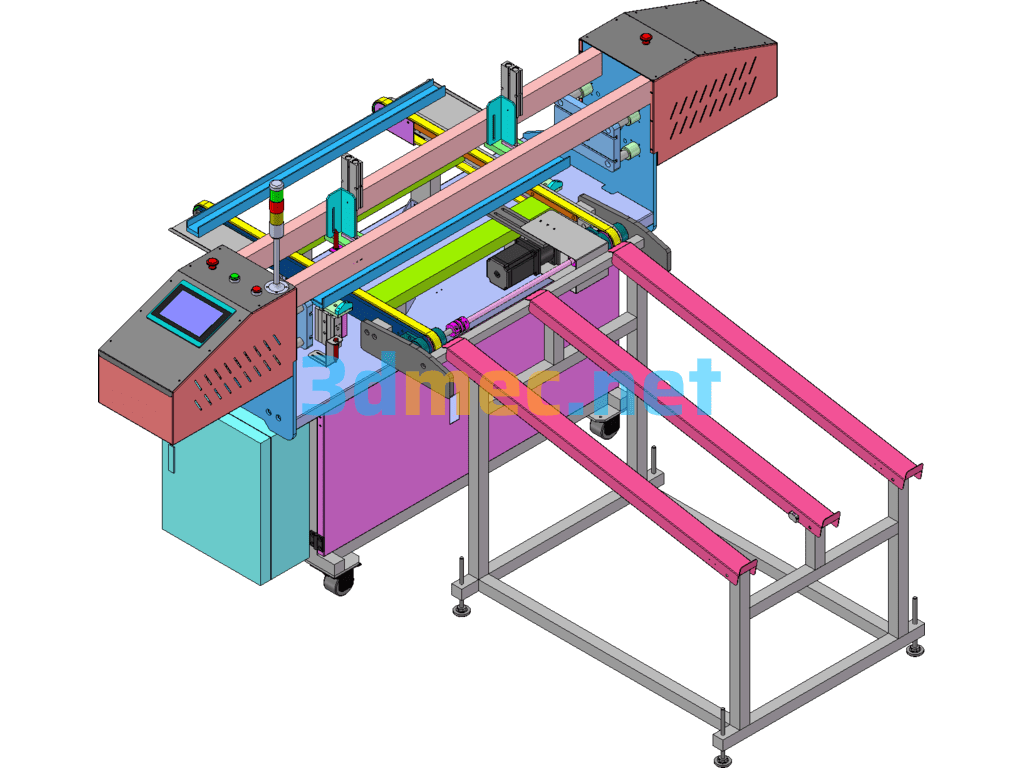 LED Wall Washer Lamp Base End Cover Press Machine - 3D Model SolidWorks Free Download