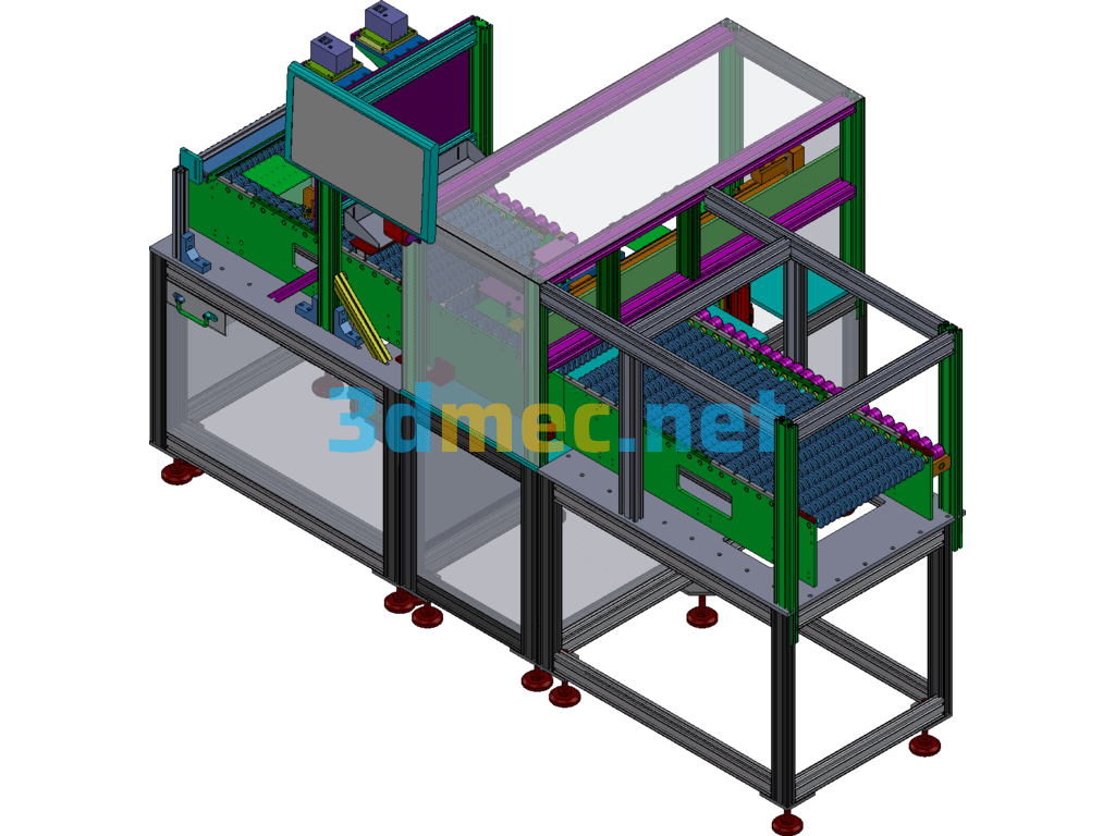 LCD Panel AOI Inspection Machine - 3D Model SolidWorks Free Download