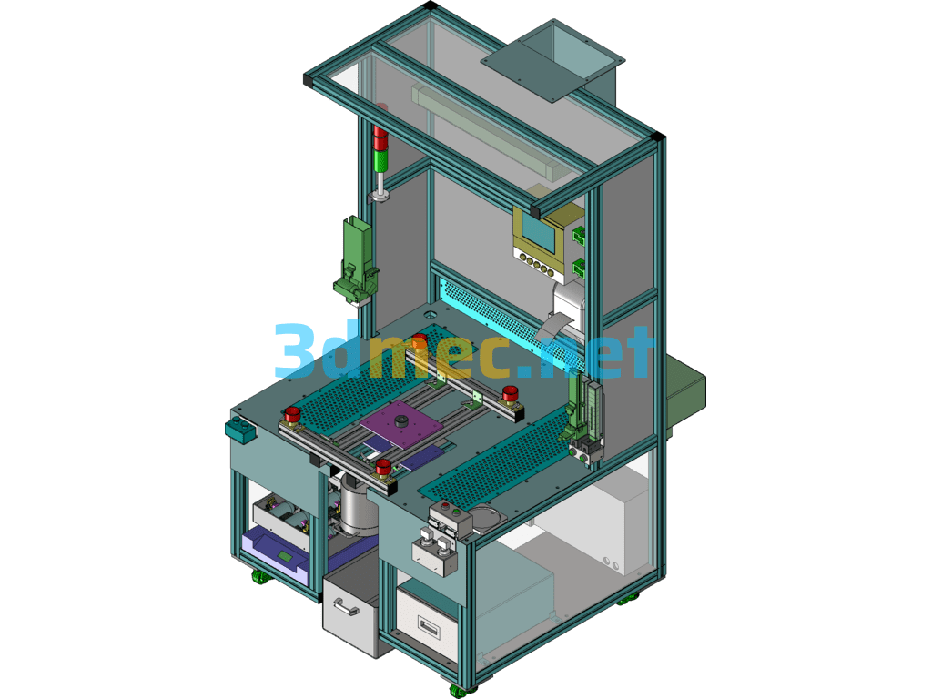 Car Sunroof Primer Workstation 3D Digital Model + BOM + Design Instructions - 3D Model SolidWorks Free Download