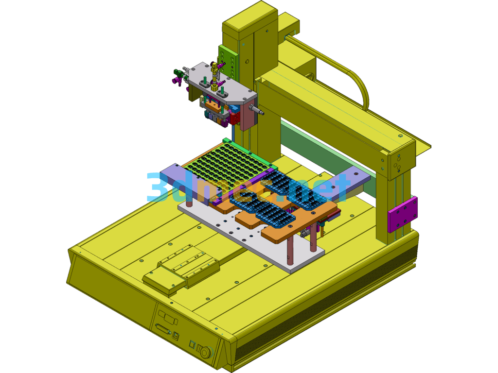 Automatic Spacing Tray Loading Machine - 3D Model SolidWorks Free Download