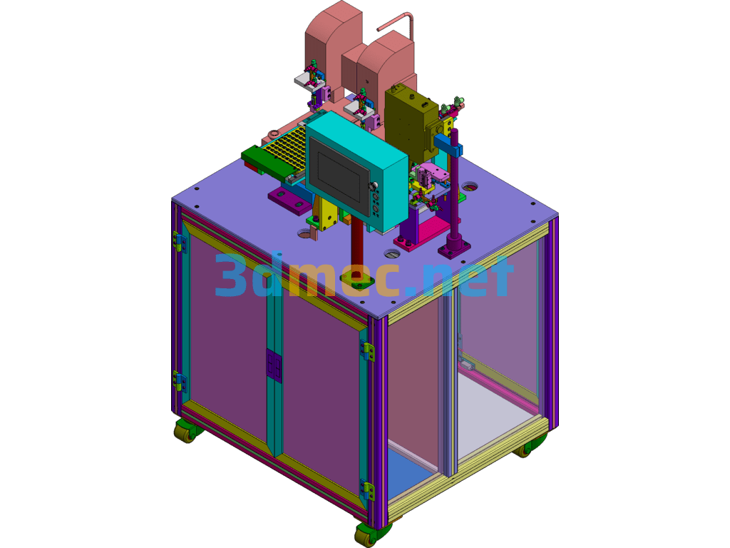 Automatic Detection Of Motor Equipment 3D Digital Model + BOM + Design Manual - 3D Model SolidWorks Free Download