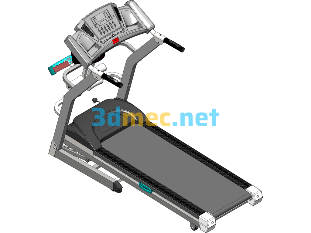 YY1450 Foldable Treadmill Drawing Structure Design - 3D Model SolidWorks Free Download