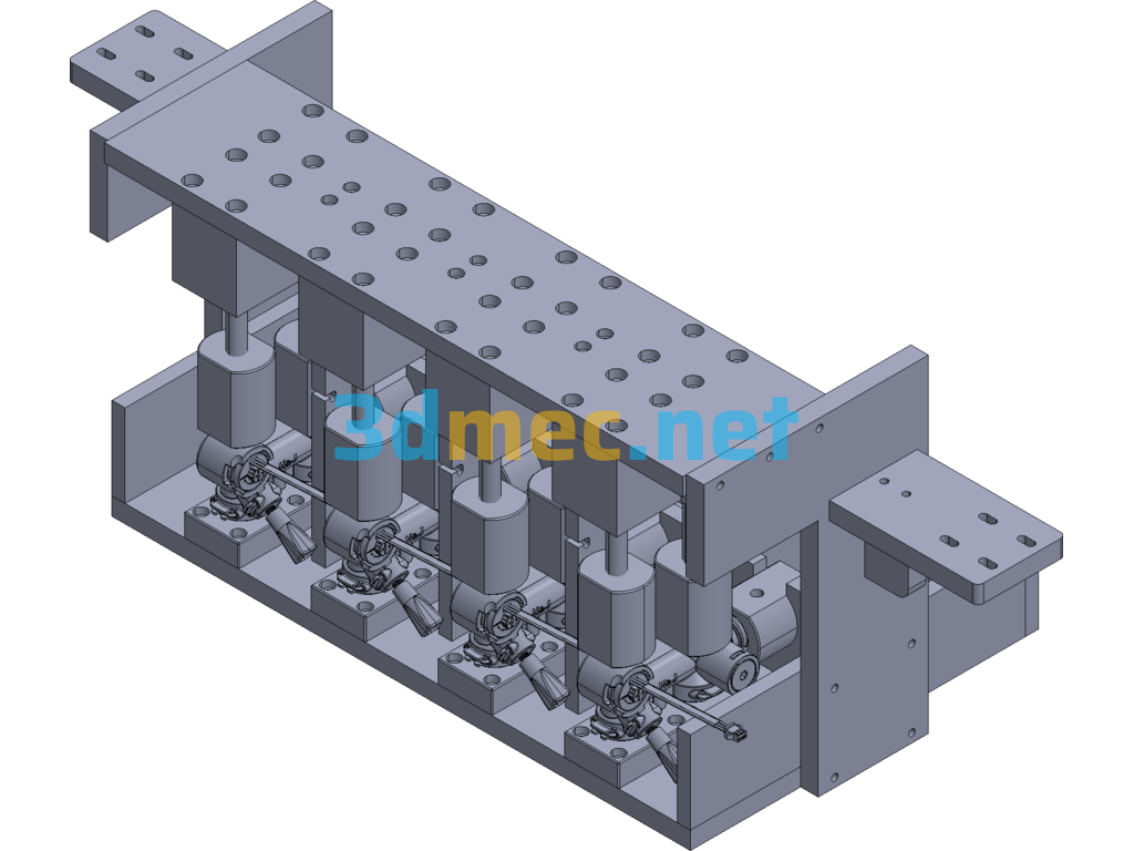 Air Tightness Test Fixture 3D+CAD Casing Machine Pressure Test Fixture - 3D Model Exported Free Download