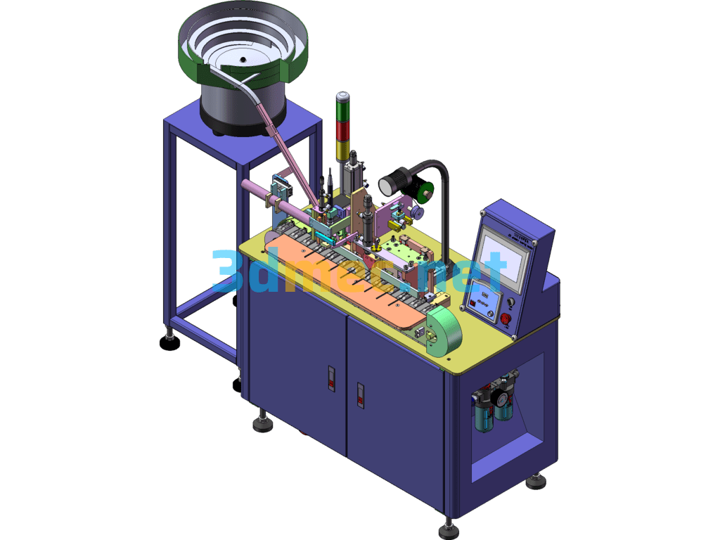 Automatic Micro Data Cable Soldering Machine - 3D Model SolidWorks Free Download