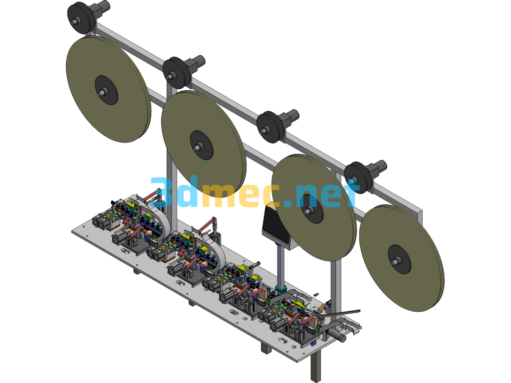 USB3.0-Double Layer 90 Degree Automatic Assembly Machine - 3D Model Exported Free Download