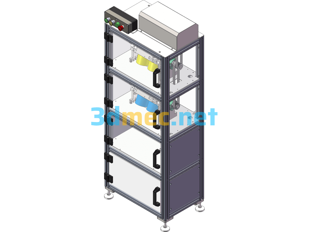 Double-Layer Structure Shaker 3D+Engineering Drawing+BOM - 3D Model SolidWorks Free Download