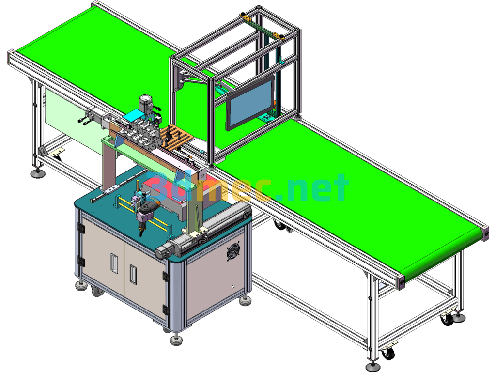 Three-Axis Weighing And Barcode Scanning Machine - 3D Model SolidWorks Free Download