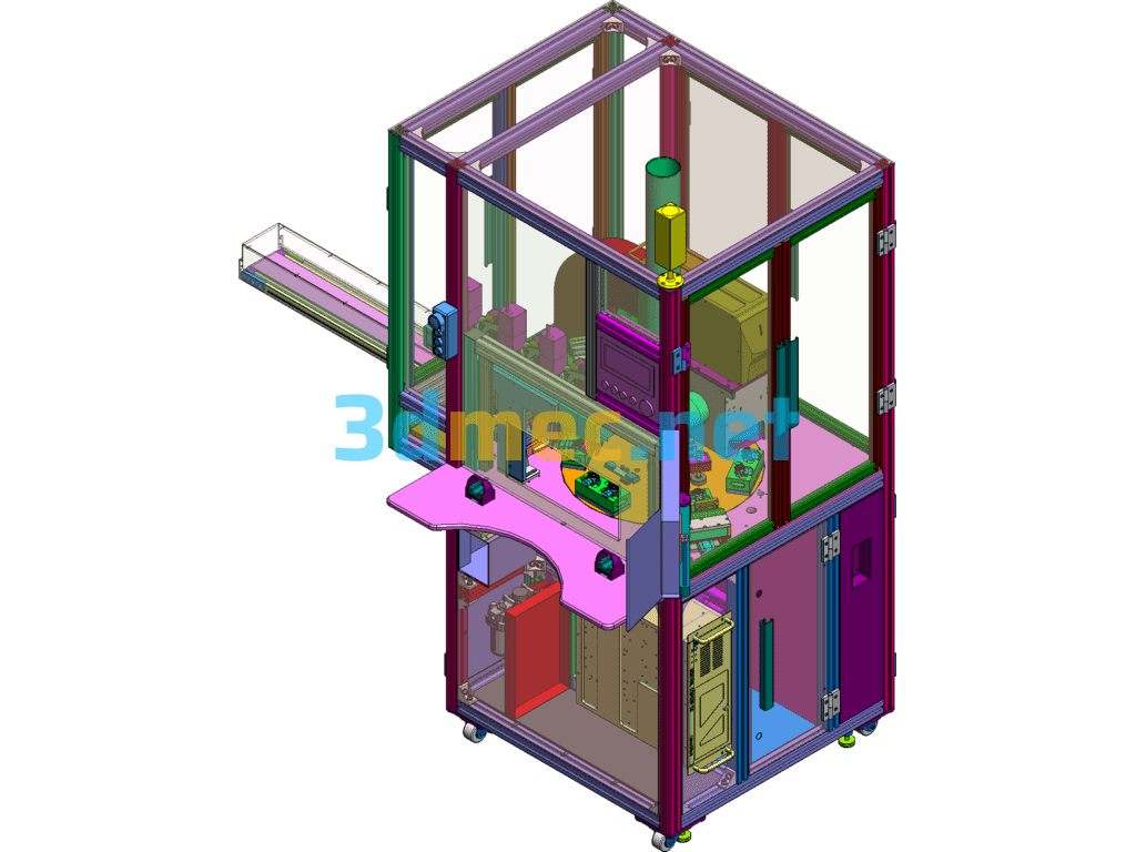 Chip Reader And Laser Coder Full Set 3D+2D+BOM+Electrical Diagram+Program, Etc. - 3D Model SolidWorks Free Download