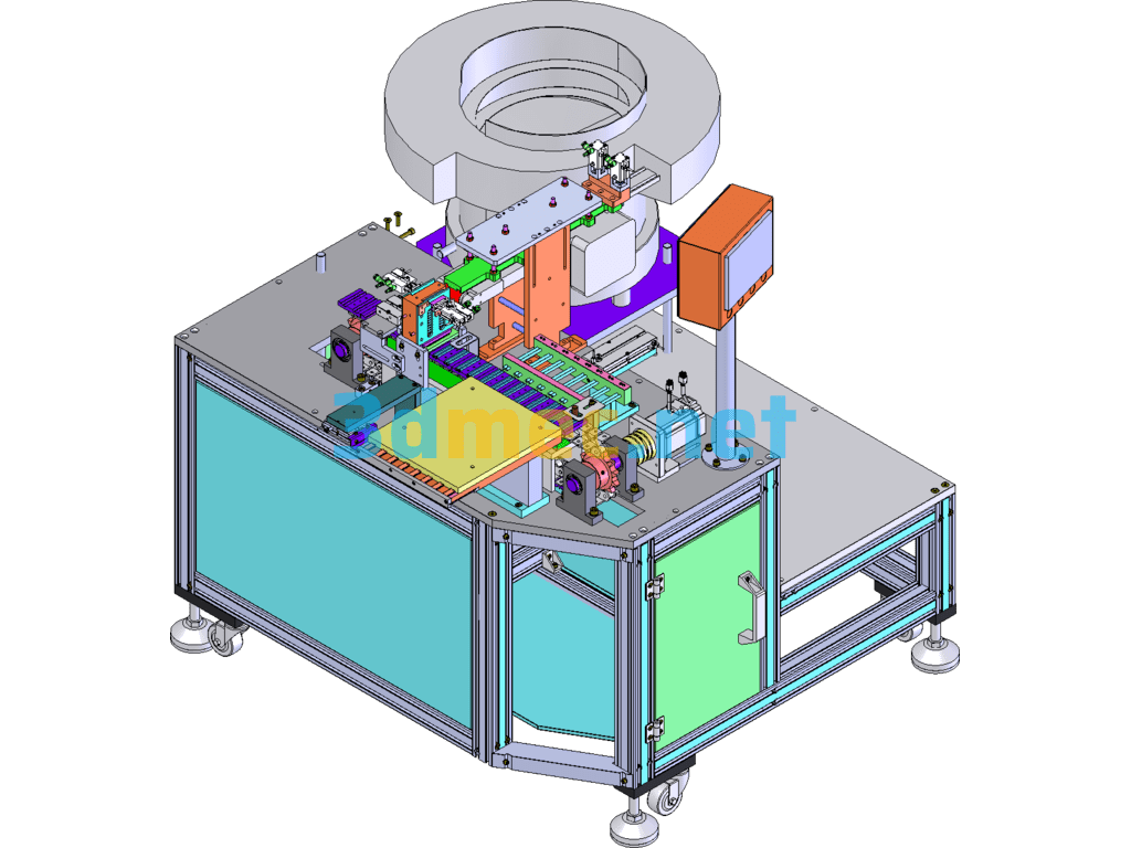 Hexagonal Bit Automatic Feeding And Dividing Machine 3D + Engineering Drawing + BOM List - 3D Model SolidWorks Free Download