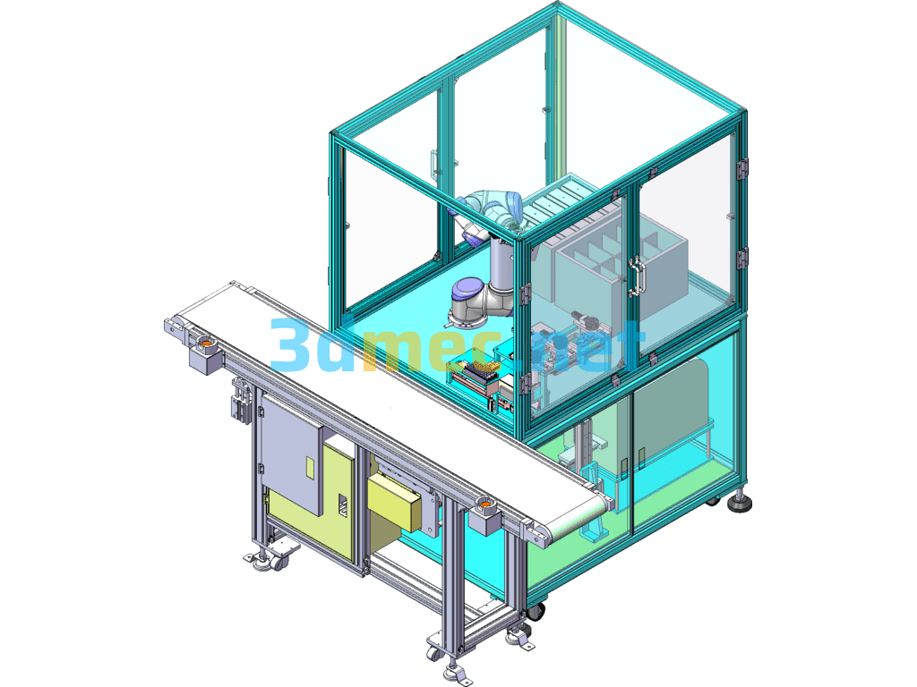 Automatic Assembly Loading And Unloading Machine - 3D Model SolidWorks Free Download