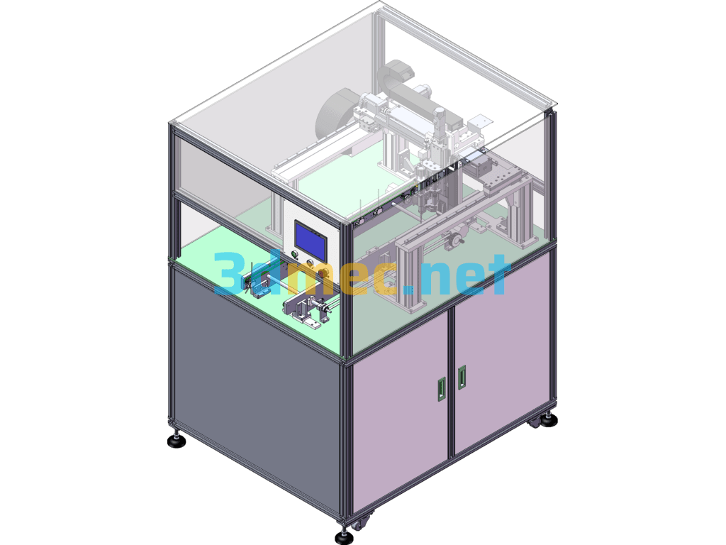 Online PCBA Three-Axis Dispensing Machine - 3D Model SolidWorks Free Download