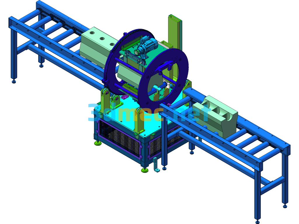 180 Degree Flip Machine - 3D Model SolidWorks Free Download