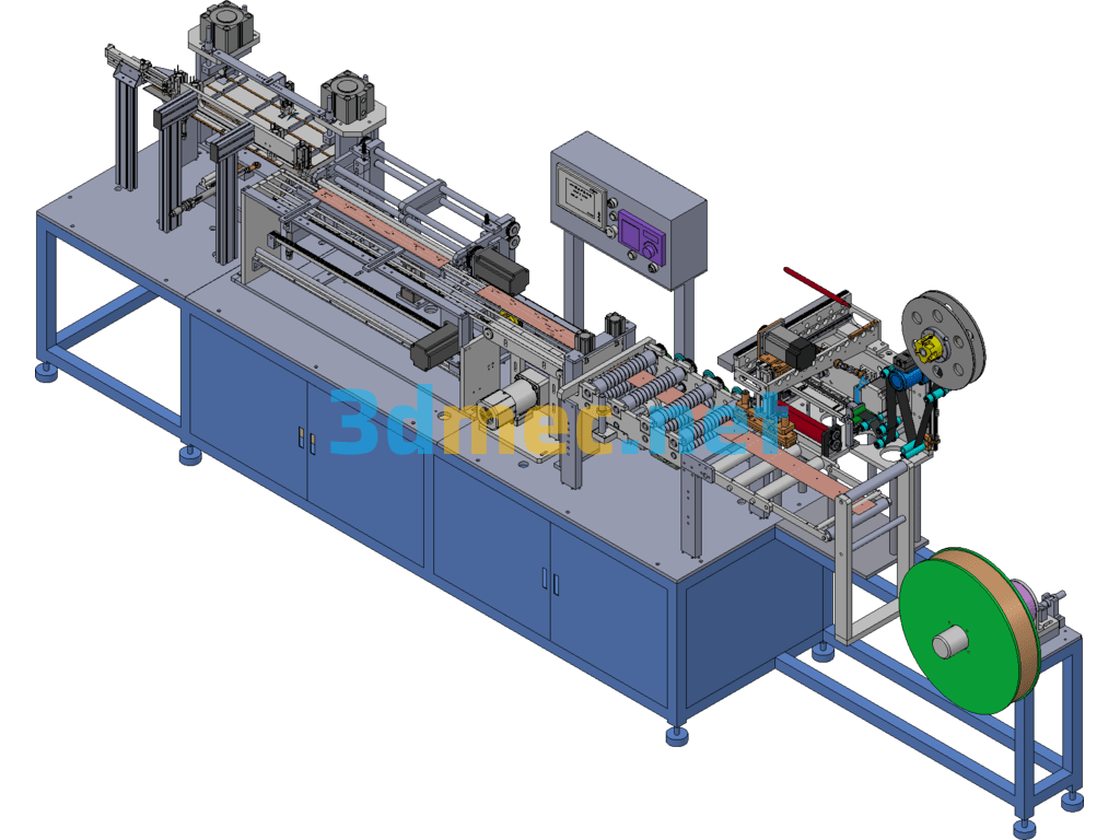 Automatic Flat Paper Tube Machine - 3D Model Exported Free Download