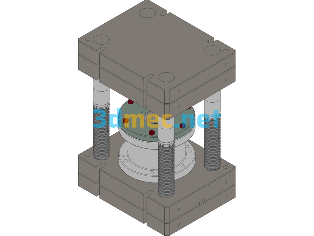 630T Hydraulic Press Die Set - 3D Model SolidWorks Free Download