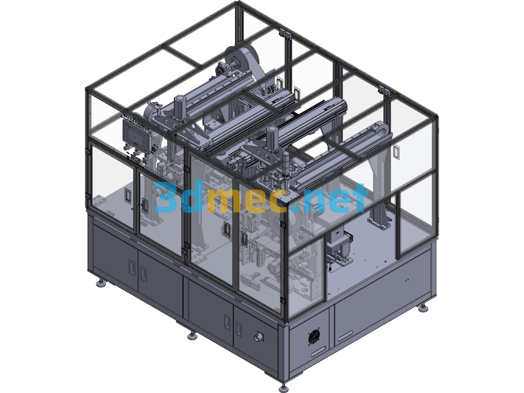 Lithium Battery Industry Adhesive Tape Machine - 3D Model Exported Free Download