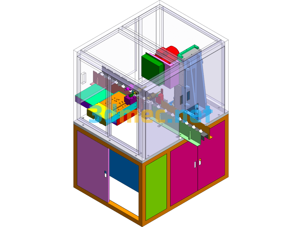 Fully Automatic Finishing Machine 3D+ Engineering Drawing - 3D Model SolidWorks Free Download