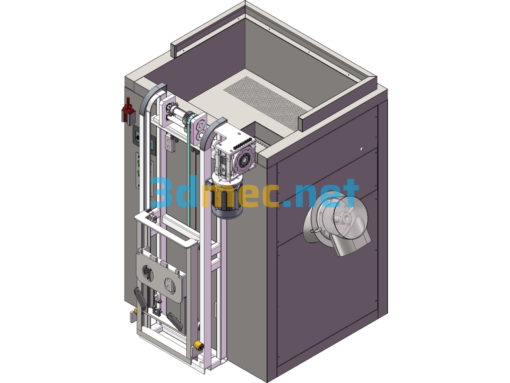 Garbage Treatment And Reduction Machine 1000KG Kitchen Waste Reduction Equipment - 3D Model SolidWorks Free Download