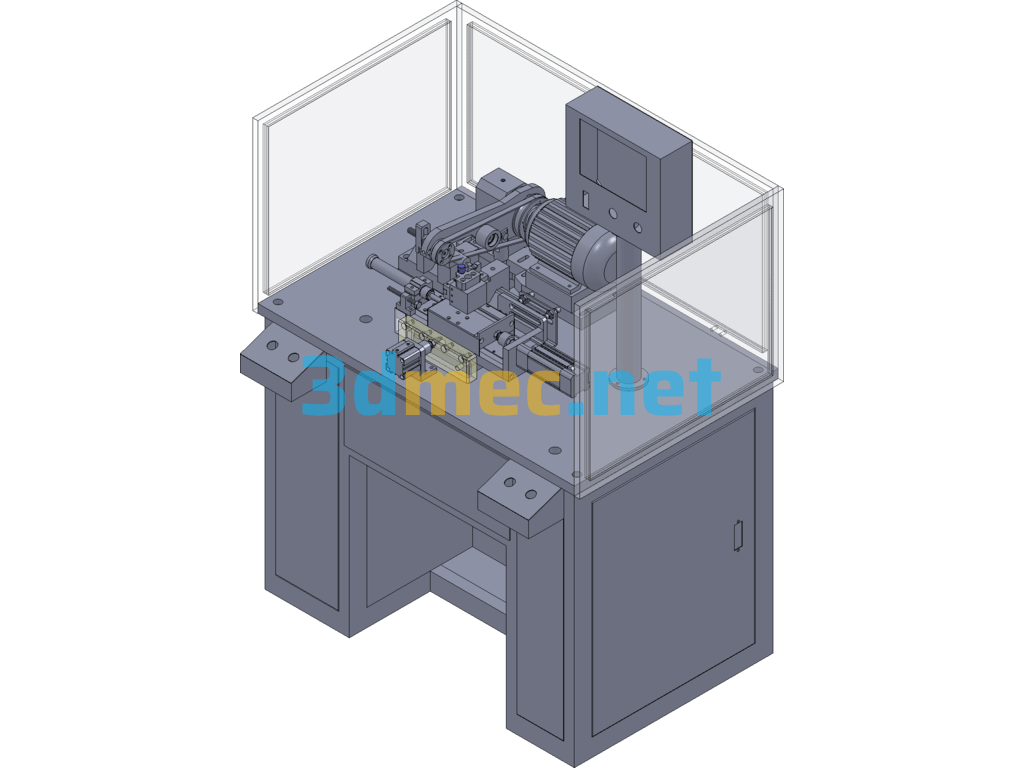 Single Blade Double Cylinder Precision Turning Machine - 3D Model SolidWorks Free Download