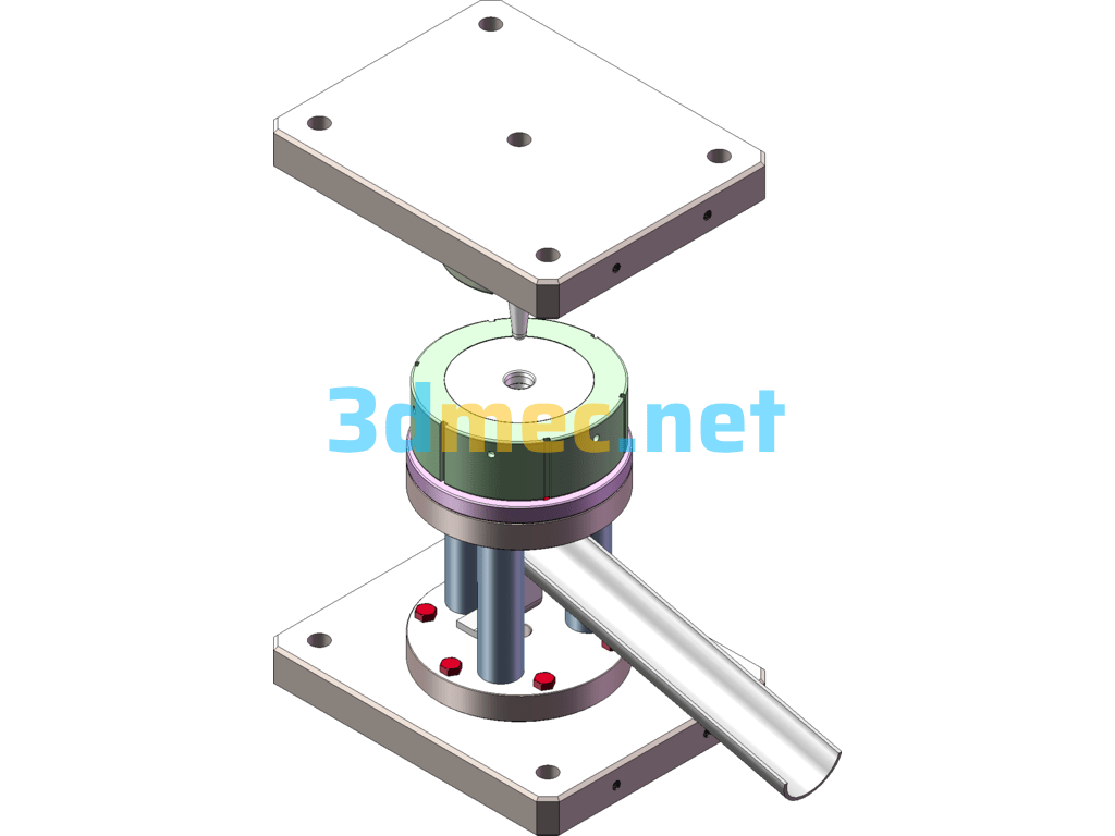 Y32-100T Hydraulic Press - 3D Model SolidWorks Free Download