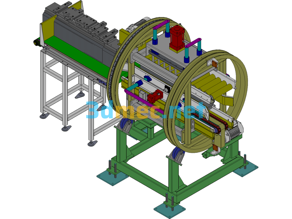 Cage Turning Machine - 3D Model SolidWorks Free Download