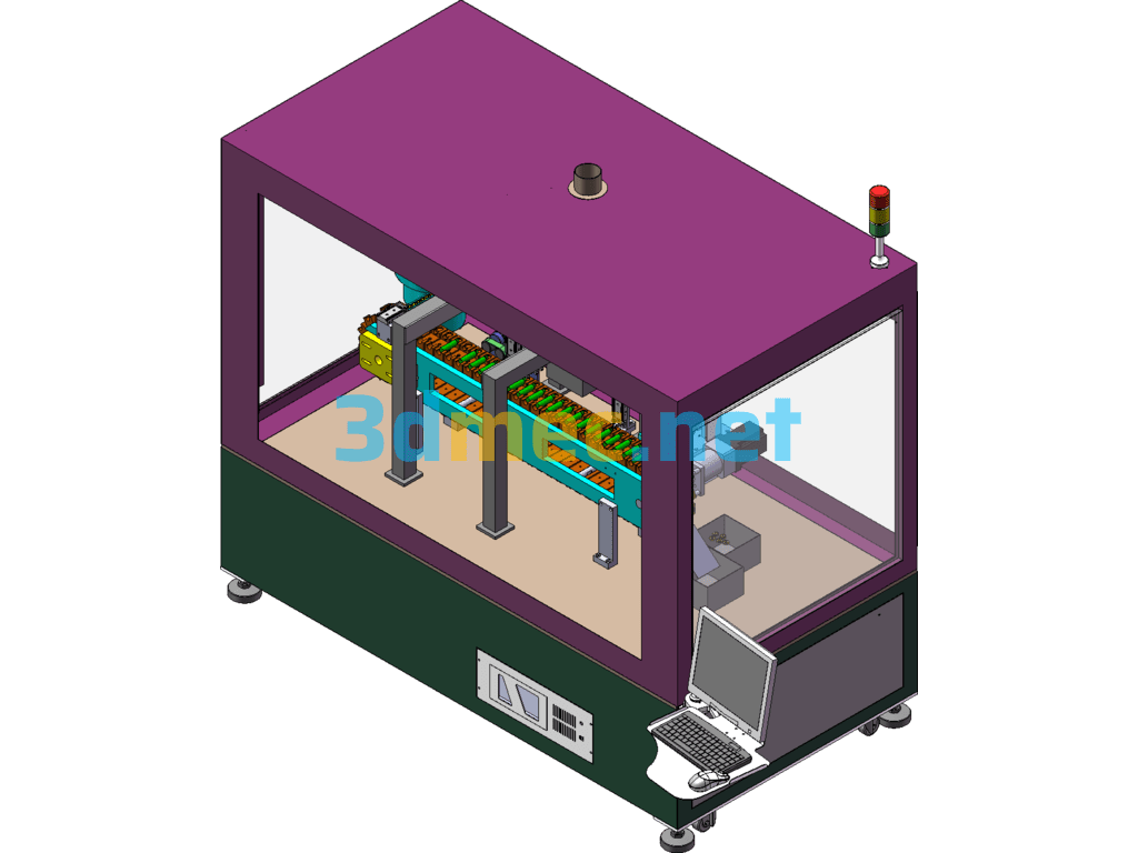 Lithium Battery Tab Laser Welding Machine - 3D Model SolidWorks Free Download