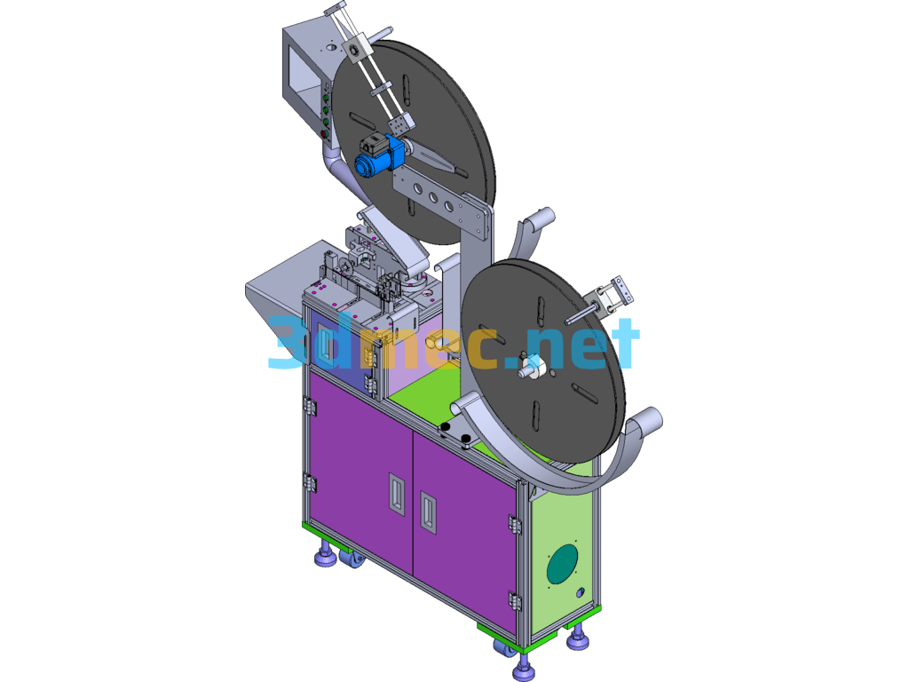 Automatic Four-Piece Cutting Machine - 3D Model SolidWorks Free Download